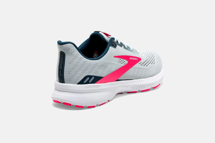 Brooks Launch 8 Road Löparskor Dam - Grå/Rosa - 0763-WJGZH